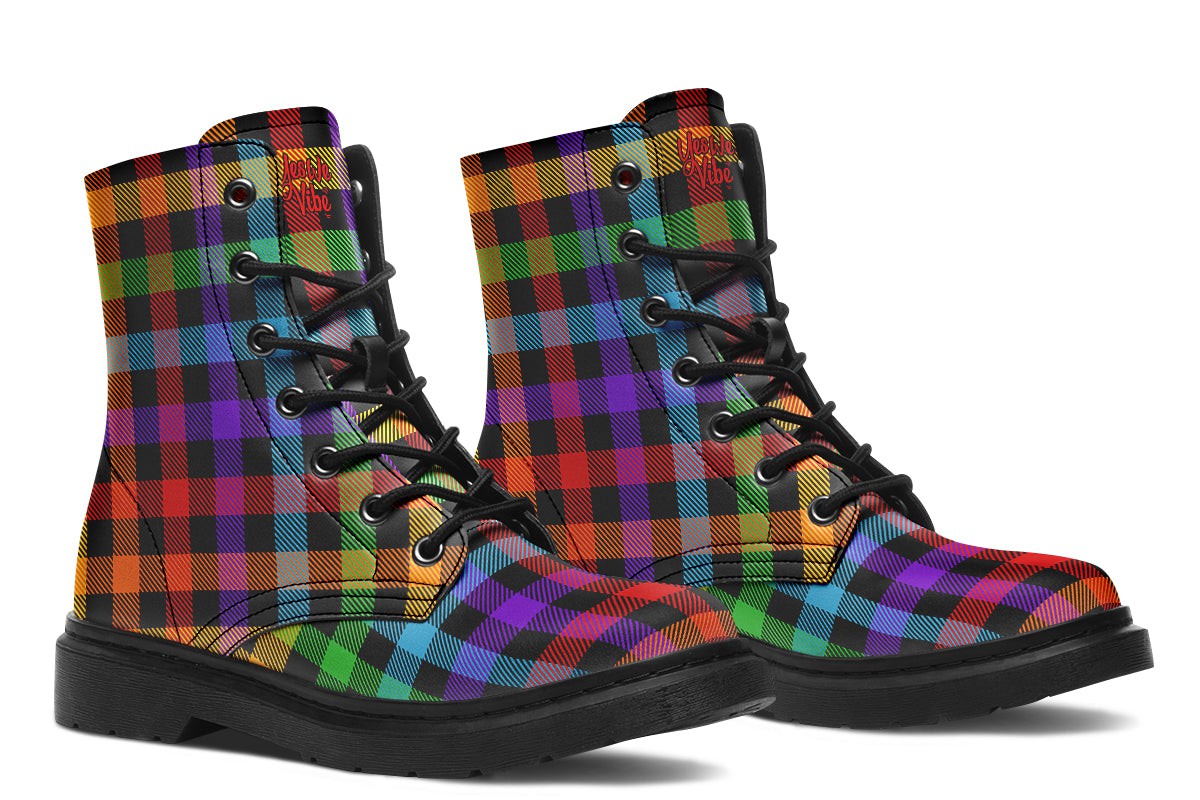 Boots-RainbowCheckered-YWV-36328-HFboots-Blk-STR9-YWV.jpg